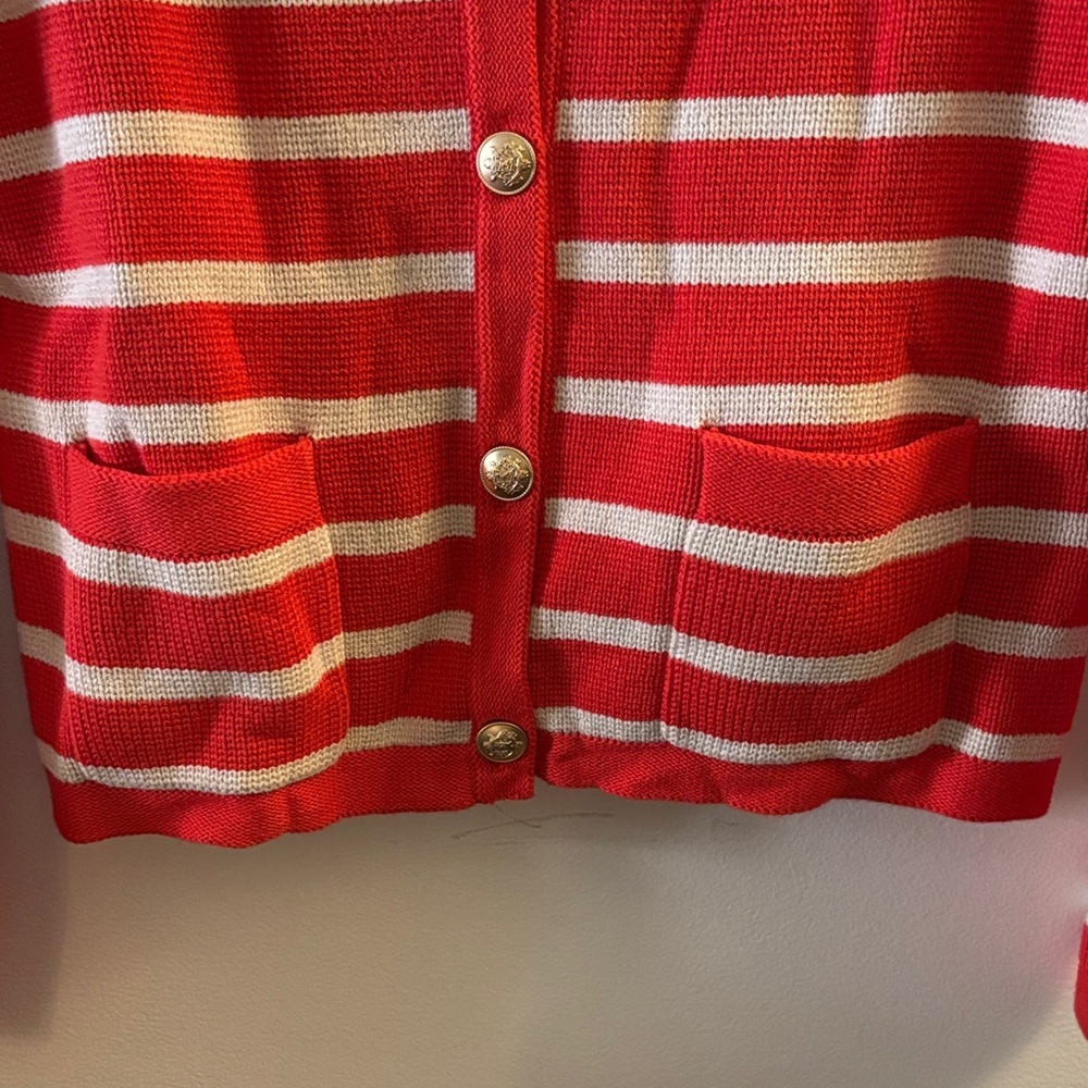 Red and White Striped J.Crew Lady Jacket - Picture 4 of 4